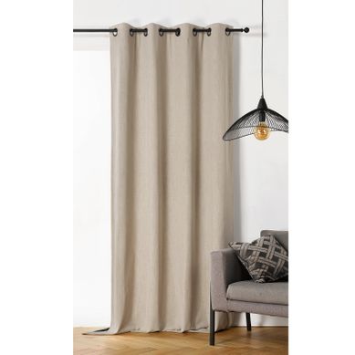 Rideau Obscurcissant Et Isolant - - Effet Tissé - 140x260 Cm - Ficelle