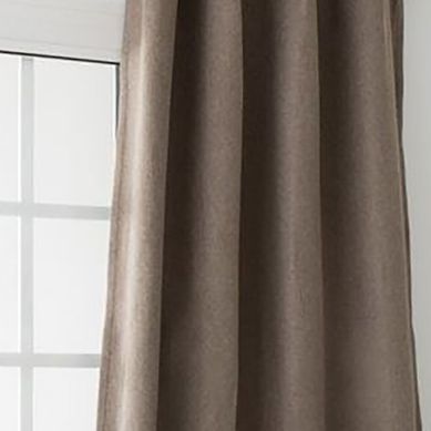 Rideau Obscurcissant Et Isolant À Galon Fronceur - 140x260 Cm - Taupe