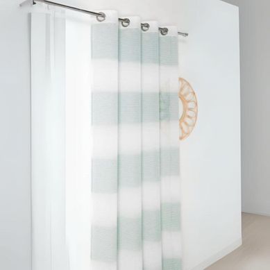 Voilage À Rayures Bayadères - 140x240 Cm - Vert