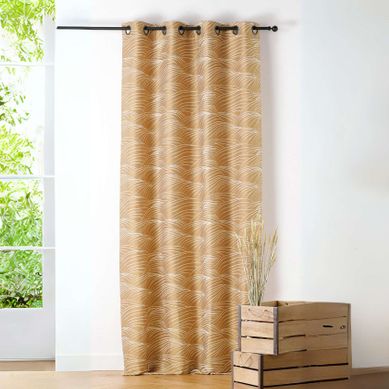 Rideau Motifs Coteaux De Vigne - 140x240 Cm - Jaune