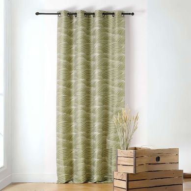 Rideau Motifs Coteaux De Vigne - 140x240 Cm - Vert Olive