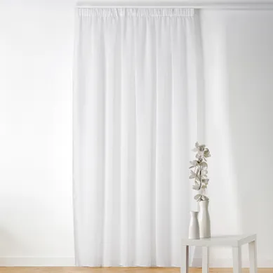Voilage À Galon Fronceur - Effet Bouclé - 240x260 Cm - Blanc Voilage À Galon Fronceur - Effet Bouclé - 240x260 Cm - Blanc