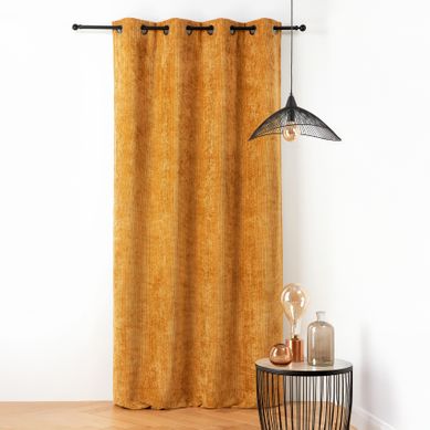 Rideau Thermique Et Phonique Velours Chenille - 135x260 Cm - Jaune