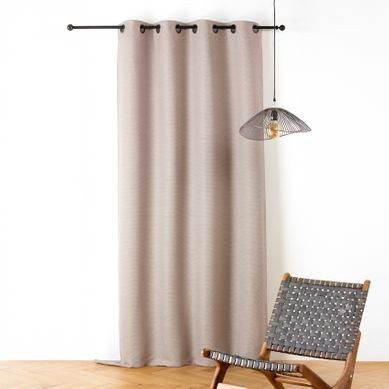Rideau Phonique Coton Et Chanvre Tressage Naturel - 140x240 Cm - Ecru