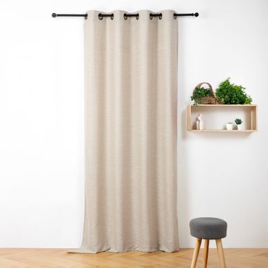 Voilage - Effet Velours Chiné - 145x240 Cm - Beige