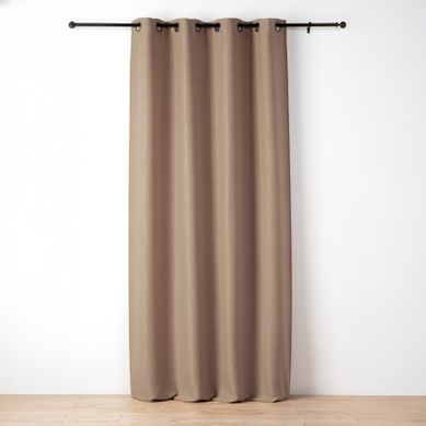 Rideau Uni Texturé - Effet Bouclé - 140x260 Cm - Beige Chamois