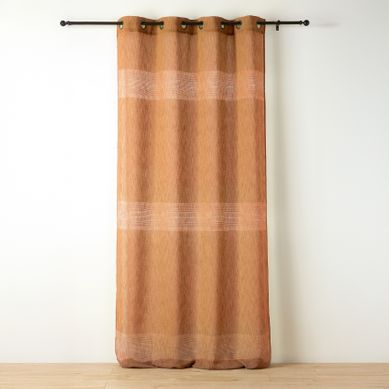 Voilage Tamisant Ajouré À Esprit Macramé - 140x260 Cm - Orange