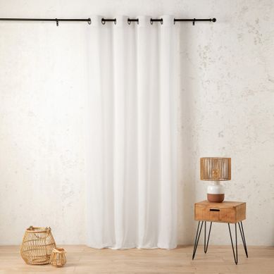 Voilage En Polycoton Chiné - 160x260 Cm - Blanc