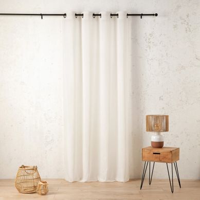 Voilage En Polycoton Chiné - 160x260 Cm - Beige