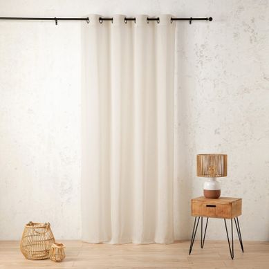 Voilage En Polycoton Chiné - 160x260 Cm - Ecru