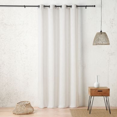 Voilage Tamisant À Oeillets - Effet Filet Ajouré - 140x260 Cm - Ecru