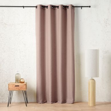 Rideau Tamisant À Oeillets Polylin Satin - 145x260 Cm - Marron Glacé