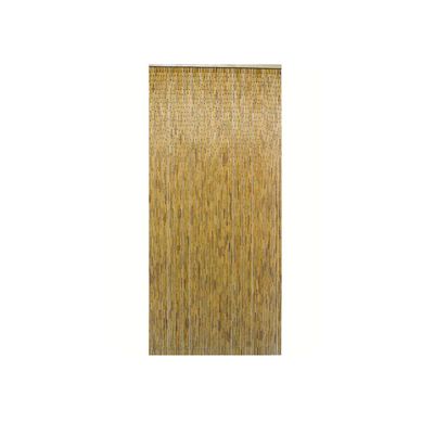 Rideau De Porte Bois De Bambou Vernis - Coloris Naturel - 100 X 200 Cm