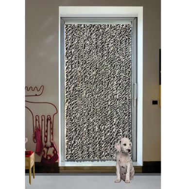 Rideau De Porte En Chenille - 90x220 Cm - Gris Clair