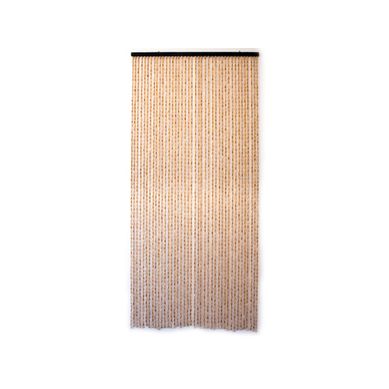 Rideau De Perles En Bois Et Bambou - 90x200 Cm - Naturel