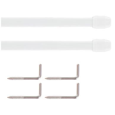 2 tringles ext. 60-100 cm  Blanc vue de face