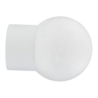 2 embouts mini boule Ø 2 cm  Blanc vue de face