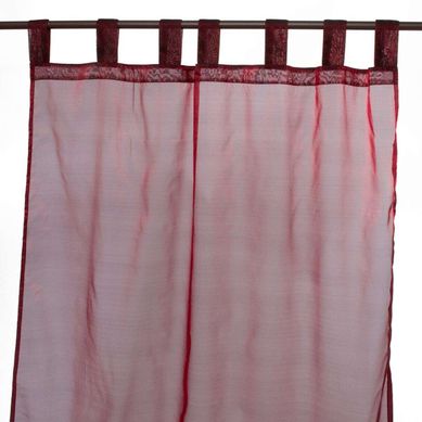 Voilage à Pattes Rouge Bordeaux 110x250 - Sunny