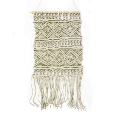 Suspension Macramé En Coton Tressé Naturel 45x50