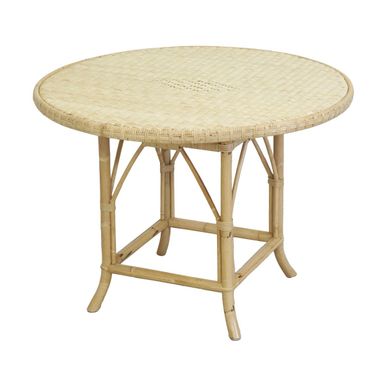 Chaise Longue Rotin Aubry Gaspard - Dossier Réglable 4 Positions Avec Repose-pieds Escamotable