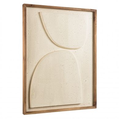 Andrian - Décoration Murale 62x82cm Formes Abstraites Pin Recyclé Blanc Andrian - Décoration Murale 62x82cm Formes Abstraites Pin Recyclé Blanc