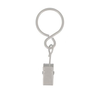 Lot De 10 Crochets À Pince - D. 25 Cm - Argent Mat