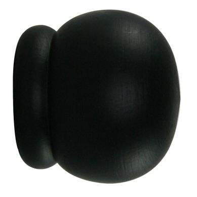 Lot De 2 Embouts De Tringle À Rideaux À Visser - 28 Mm - Noir