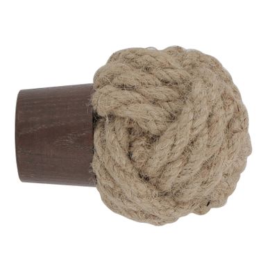 Embout De Tringle En Corde Et Frêne À Visser D28 - 28 Mm - Naturel