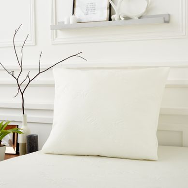 mak Lot de 2 protège-oreillers matelassés avec fermeture éclair Blanc 50 x 75 cm