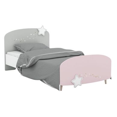 ETOILES  Gris, rose et blanc