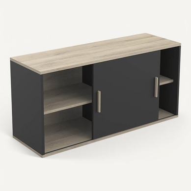 Meuble Haut De Cuisine Modulable 2 Portes - Style Origan Blanc Et Chêne - Fabriqué En France - 100x30x70 Cm