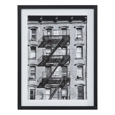 Image 30x40 cm STREET STAIRS Noir Image 30x40 cm STREET STAIRS Noir vue de face