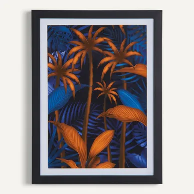 Image encadrée 30x40 cm VEGETAL Noir vue de face