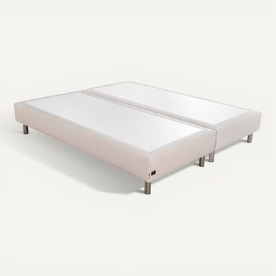 Sommier lattes 2x80x200 cm EBAC MIRABEAU bouclette crème vue 3/4