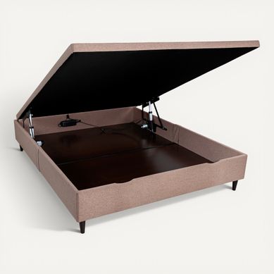 Lit coffre électrique 140x190 NUIT FAUBOURG TRIOMPHE 2 truffe vue 3/4