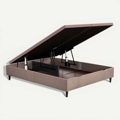 Lit coffre électrique 2x90x200 NUIT FAUBOURG TRIOMPHE 2 anthracite vue 3/4