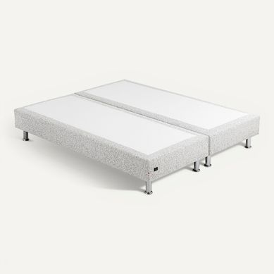 Sommier lattes 2x80x200 cm NUIT FAUBOURG MIRABEAU gris chiné vue 3/4
