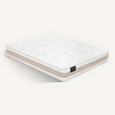 Matelas ressorts fraicheur 140x190 cm SERENITE ép.31 cm vue 3/4