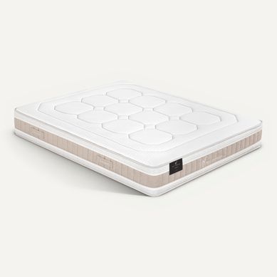 Matelas ressorts fraicheur 200x200 cm SERENITE ép.31 cm vue 3/4