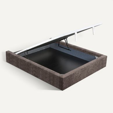 Sommier coffre 160x200 cm NUIT FAUBOURG ELEGANCE havane vue 3/4