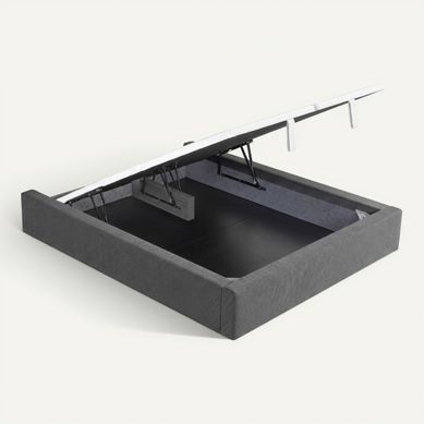 Sommier coffre 180x200 cm NUIT FAUBOURG ELEGANCE graphite vue 3/4