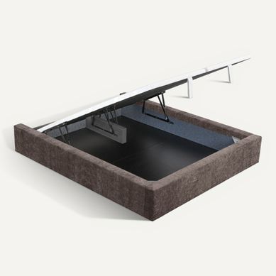 Sommier coffre 200x200 cm NUIT FAUBOURG ELEGANCE havane vue 3/4