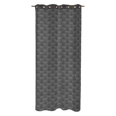 Rideau 140x250 cm ROMY Noir vue de face