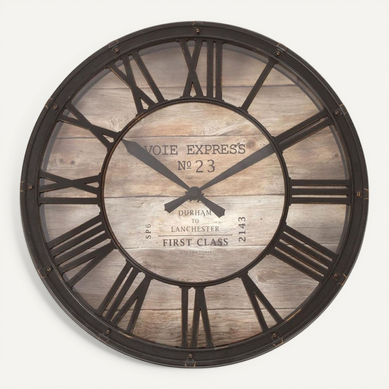 Pendule Vintage D.39 X 7,7 Cm D'épaisseur