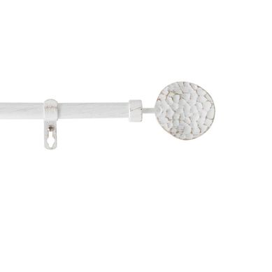Kit Tringle Extensible 120 À 210 Cm Patine Bullette Blanc/or