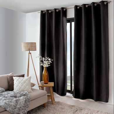 Rideau Occultant Thermique 140x240 Nordica Noir Rideau Occultant Thermique 140x240 Nordica Noir