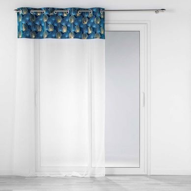 Voilage à Oeillets 140x240 Sable Top Velours Clairine Bleu