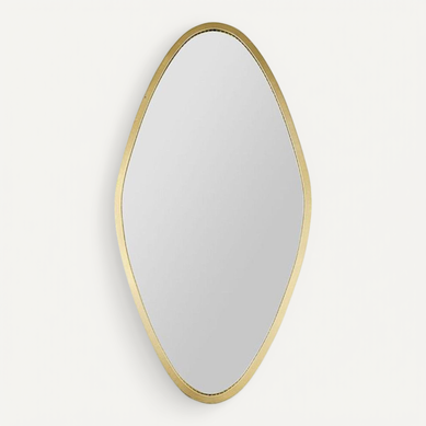 Miroir Métal Doré Minéral