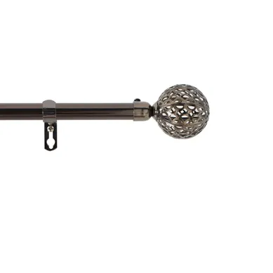 Kit Tringle Extensible 120 À 210 Cm Plaqué Globa Nickel Kit Tringle Extensible 120 À 210 Cm Plaqué Globa Nickel