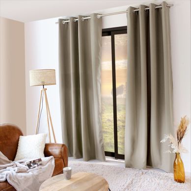 Rideau Occultant 135x240 Thermique Verso Polaire Naturel